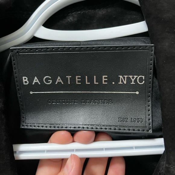 Bagatelle suede leathet biker jacket - Picture 2 of 7